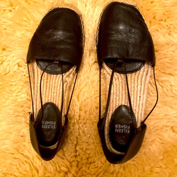 Eileen Fisher leather & weave flats - Picture 3 of 6